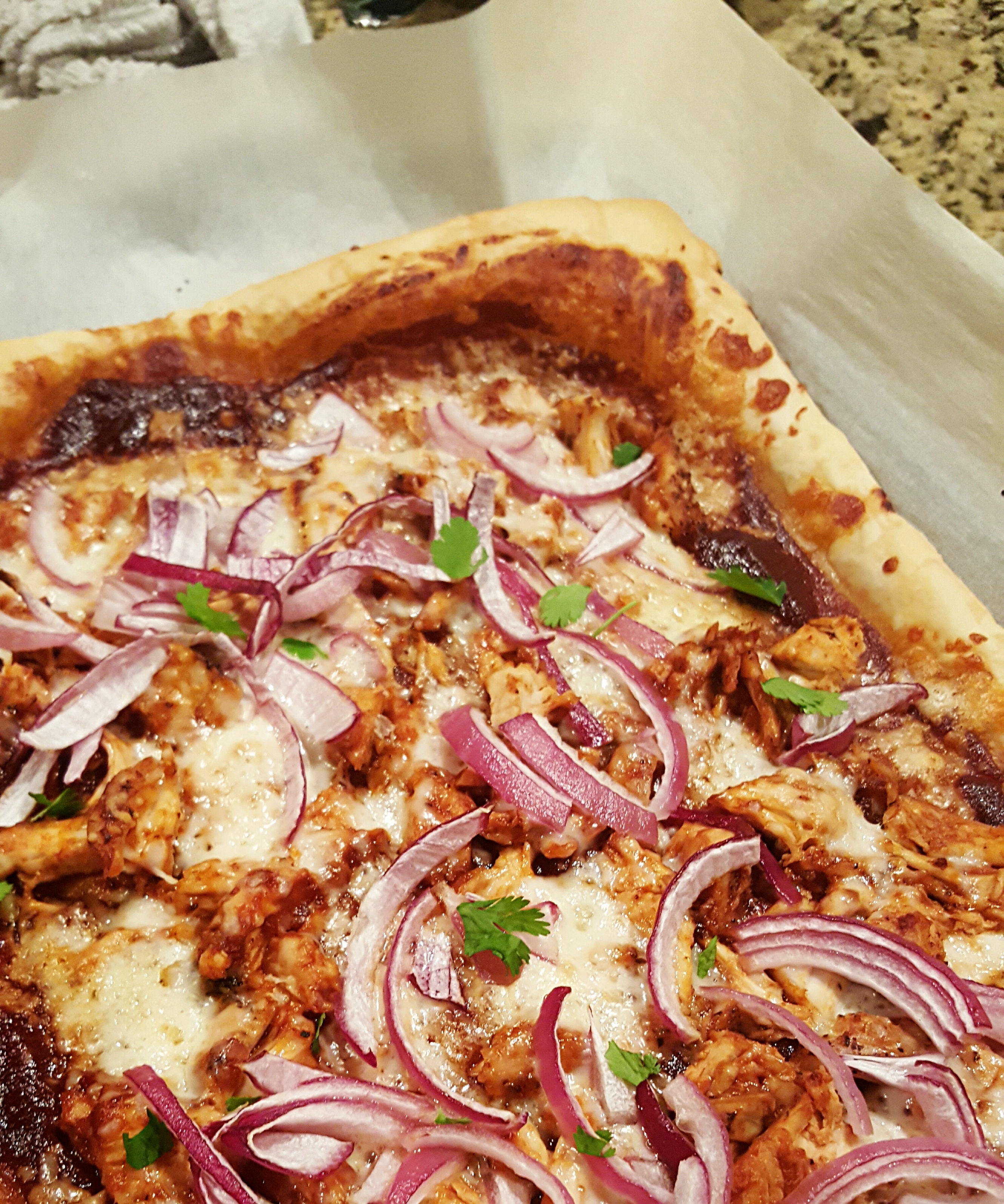 BBQ Chicken Puff Pastry Pizza